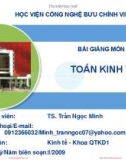 Bài giảng Toán kinh tế: Chương 1 - TS. Trần Ngọc Minh