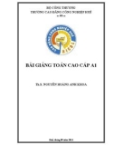 Bài giảng Toán cao cấp A1 - Trường CĐ Công nghiệp Huế