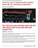 Top 10 lý do chọn Pulse oximeter để đánh giá Oxygen hóa