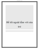 Để tôi ngoài tầm với của trẻ