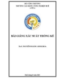 Bài giảng Xác suất thống kê - Trường CĐ Công nghiệp Huế