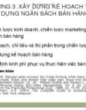 Bài giảng Quản trị bán hàng: Chương 3 - ĐH Kinh tế Quốc dân