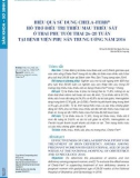 Hiệu quả sử dụng Chela-Ferr® hỗ trợ điều trị thiếu máu thiếu sắt ở thai phụ tuổi thai 26-28 tuần tại Bệnh viện Phụ sản Trung ương năm 2016