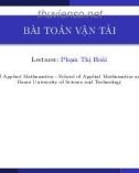 Bài giảng Toán kinh tế: Bài toán vận tải