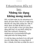 Ethambuton điều trị lao: Những tác dụng không mong muốn