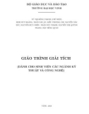 Giáo trình Giải tích - Trường ĐH Vinh