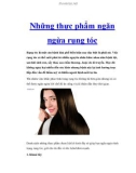 Những thực phẩm ngăn ngừa rụng tóc