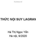 Bài giảng Phương pháp số: Chương 2 - Hà Thị Ngọc Yến