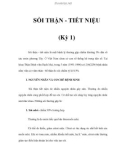 SỎI THẬN - TIẾT NIỆU (Kỳ 1)