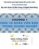 Bài giảng Kỹ năng bán hàng: Chương 1 - ĐH Kinh tế Quốc dân