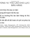 Bài giảng Quản trị bán hàng: Chương 10 - ĐH Kinh tế Quốc dân