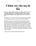 Chăm sóc cha mẹ lú lẫn