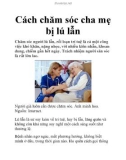 Cách chăm sóc cha mẹ bị lú lẫn