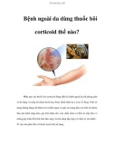 Bệnh ngoài da dùng thuốc bôi corticoid thế nào?