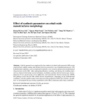 Effect of synthesis parameters on cobalt oxide nanostructures morphology