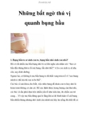 Những bất ngờ thú vị quanh bụng bầu