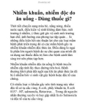 Nhiễm khuẩn, nhiễm độc do ăn uống - Dùng thuốc gì?