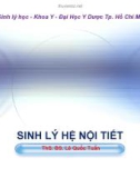 Bộ môn Sinh lý học: Sinh lý hệ nội tiết - ThS.BS Lê Quốc Tuấn