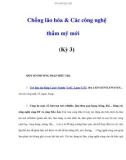 Chống lão hóa & Các công nghệ thẩm mỹ mới (Kỳ 3)