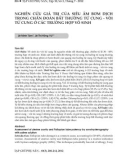 Nghiên cứu giá trị của siêu âm bơm dịch trong chẩn đoán bất thường tử cung - vòi tử cung ở các trường hợp vô sinh