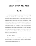 CHẨN ĐOÁN MỜ MẮT (Kỳ 1)