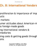 Lecture Management of retail buying – Chapter 8: International vendors