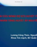 Bài giảng Nghiên cứu nồng độ ST2 huyết tương ở bệnh nhân tăng huyết áp nguyên phát