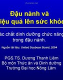 Đậu nành và hiệu quả lên sức khỏe (TS. Dương Thanh Liêm)