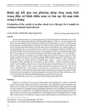 Đánh giá kết quả của phương pháp sóng xung kích trong điều trị bệnh thiếu máu cơ tim cục bộ mạn tính trong 6 tháng