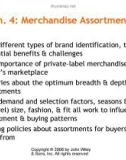 Lecture Management of retail buying – Chapter 4: Merchandise assortments