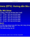 Bài giảng điều trị HIV : Điều trị ARV ở Trẻ nhiễm HIV/AIDS part 8