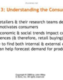 Lecture Management of retail buying – Chapter 3: Understanding the consumer