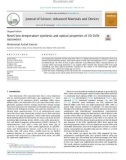 Novel low-temperature synthesis and optical properties of 1D-ZnTe nanowires