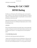 Dinh dưỡng và an toàn thực phẩm - Chương II: CáC CHấT DINH Dưỡng