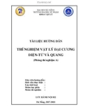 Tài liệu hướng dẫn thí nghiệm Vật lý đại cương điện-từ và quang (Phòng thí nghiệm A)