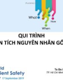 Bài giảng Qui trình phân tích nguyên nhân gốc rễ