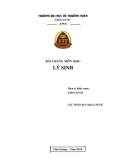 Bài giảng Lý sinh: Phần 1 - Trường ĐH Võ Trường Toản