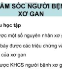 Bài giảng Chăm sóc người bệnh xơ gan