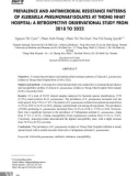 Tỷ lệ nhiễm và đề kháng kháng sinh của Klebsiella pneumoniae phân lập tại bệnh viện thống nhất giai đoạn 2018 – 2022