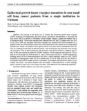 Epidermal growth factor receptor mutations in non-small cell lung cancer patients from a single institution in Vietnam