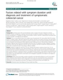 Factors related with symptom duration until diagnosis and treatment of symptomatic colorectal cancer