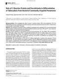 Role of C-Reactive Protein and Procalcitonin in Differentiation of Tuberculosis from Bacterial Community Acquired Pneumonia