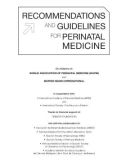 RECOMMENDATIONS AND GUIDELINES FOR PERINATAL MEDICINE