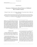 Treatment of Inflammatory Bowel Disease in Childhood: Best Available Evidence