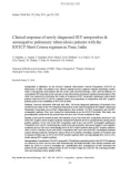 Clinical response of newly diagnosed HIV seropositive & seronegative pulmonary tuberculosis patients with the RNTCP Short Course regimen in Pune, India