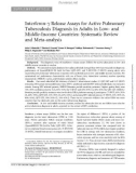 Interferon-c Release Assays for Active Pulmonary Tuberculosis Diagnosis in Adults in Low- and Middle-Income Countries: Systematic Review and Meta-analysis