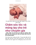 Chăm sóc tóc và móng tay cho trẻ như chuyên gia