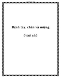 Bệnh tay, chân và miệng ở trẻ nhỏ