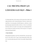 CÁC PHƯƠNG PHÁP CẬN LÂM SÀNG GAN MẬT – Phần 1