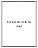 Ứng phó khi con bị say nắng